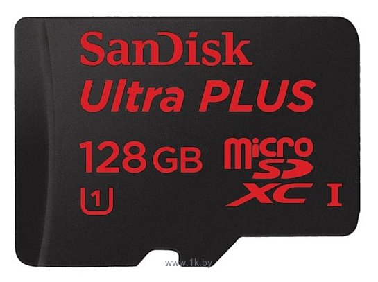Фотографии SanDisk Ultra PLUS microSDXC Class 10 UHS Class 1 80MB/s 128GB + SD adapter