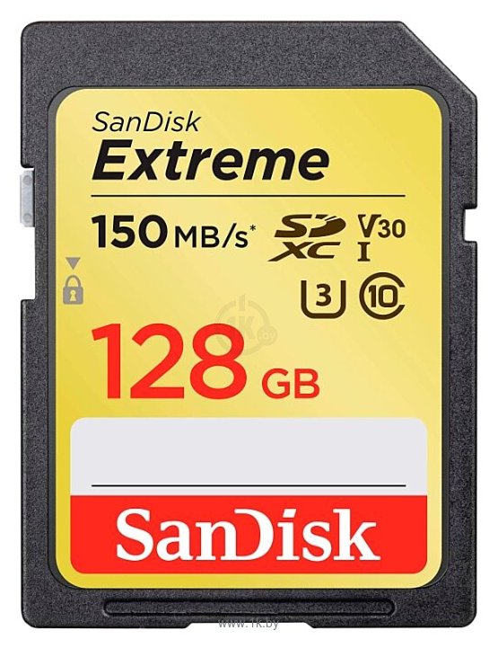 Фотографии SanDisk Extreme SDXC Class 10 UHS Class 3 V30 150MB/s 128GB