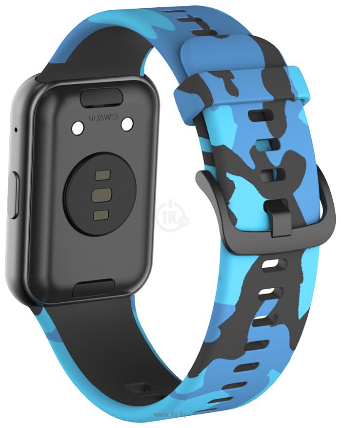 Фотографии Rumi силиконовый для Huawei Watch FIT, Watch FIT Elegant (синий камуфляж)