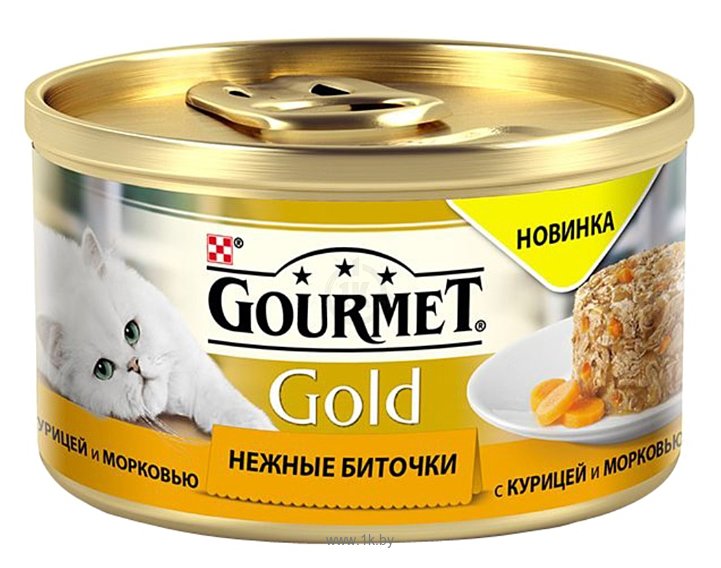 Фотографии Gourmet Gold Нежные биточки с Курицей и морковью (0.085 кг) 24 шт.