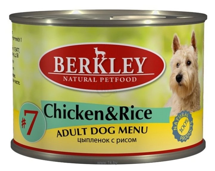 Фотографии Berkley (0.2 кг) 1 шт. Паштет для собак #7 Цыпленок с рисом