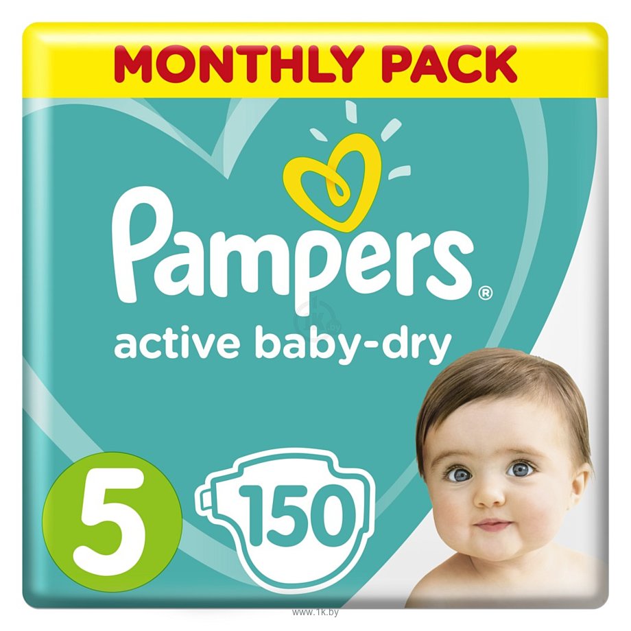 Фотографии Pampers Active Baby-Dry 5 Junior (11-16 кг) 150 шт