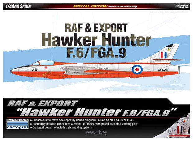 Фотографии Academy RAF Export Hawker Hunter F.6/FGA.9 1/48 12312