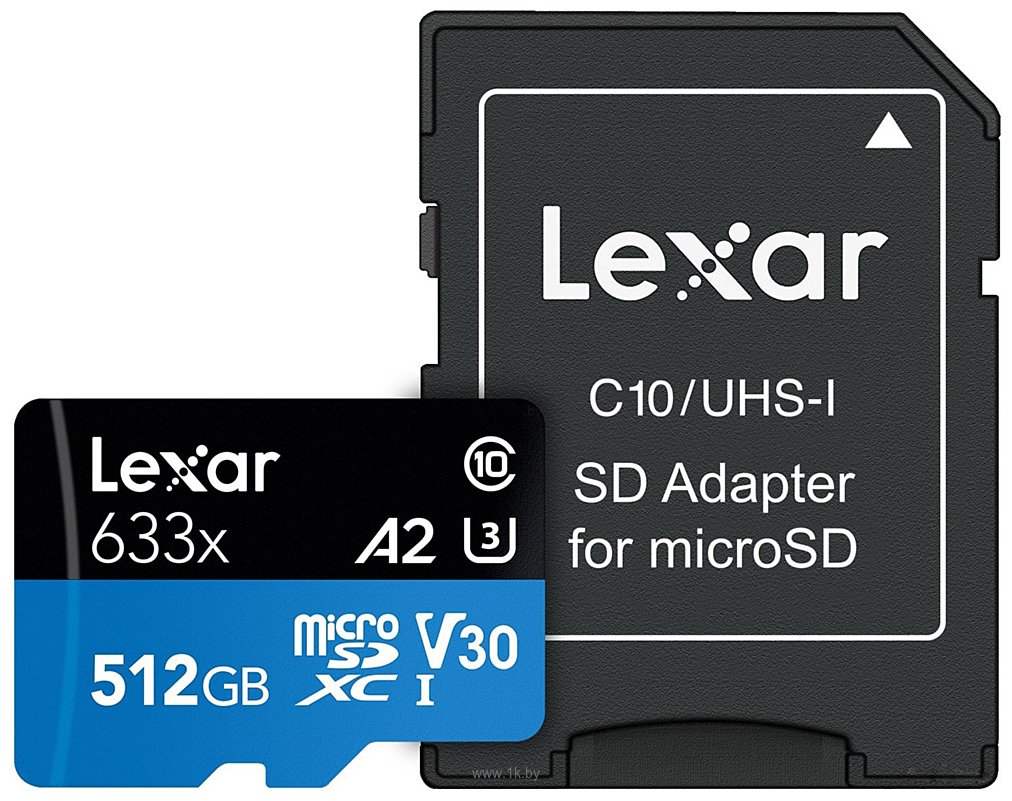 Фотографии Lexar 633x microSDXC LSDMI512BB633A 512GB (с адаптером)