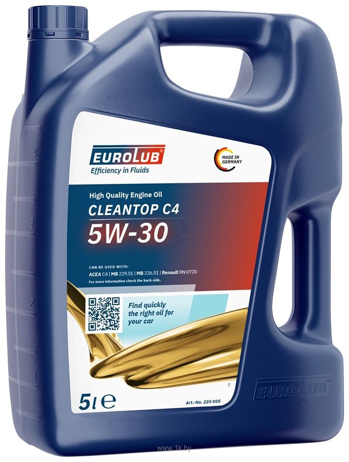 Фотографии EUROLUB Cleantop C4 5W-30 RN0720 5л