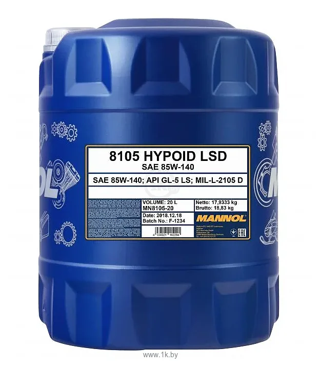 Фотографии Mannol Hypoid LSD 85W-140 20л