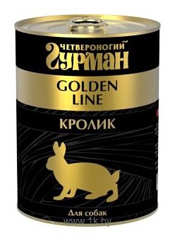 Фотографии Четвероногий Гурман (0.34 кг) 1 шт. Golden line Кролик натуральный в желе