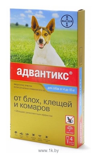 Фотографии Адвантикс (Bayer) Капли на холку для собак 4–10 кг (4 пипетки)