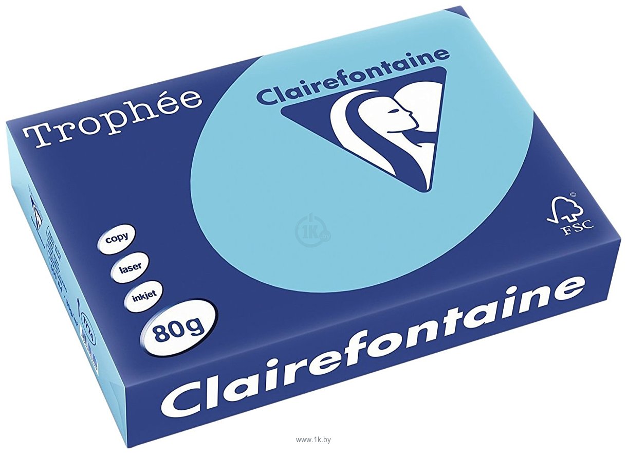 Фотографии Clairefontaine Trophee пастель A4 80 г/кв.м 500 л (темно-голубой)