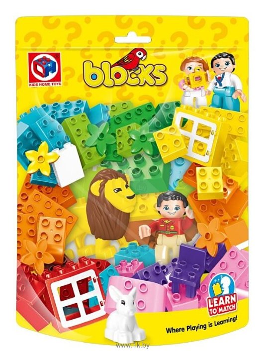 Фотографии Kids home toys Blocks JY195046 Зоопарк: Лев