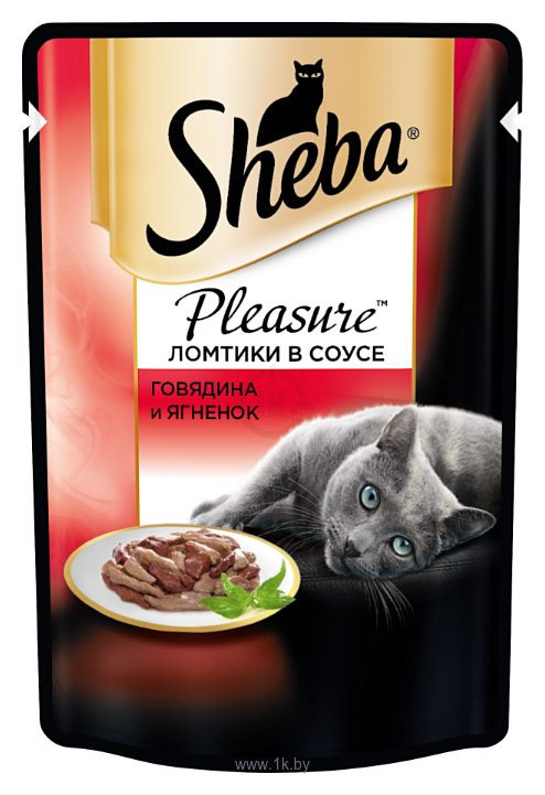 Фотографии Sheba Pleasure ломтики в соусе из говядины и ягненка (0.085 кг) 1 шт.