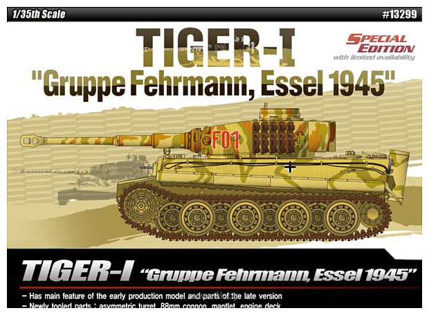 Фотографии Academy Special Edition Tiger-I Gruppe Fehrmann Essel 1945 1/35 13299