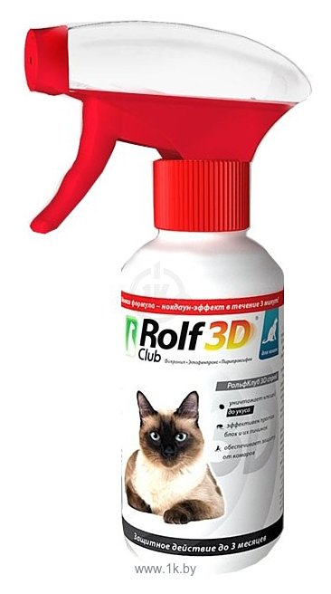 Фотографии RolfСlub 3D Спрей от клещей и блох для кошек, 200 мл