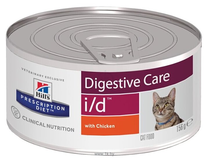 Фотографии Hill's (0.156 кг) 1 шт. Prescription Diet I/D Feline Gastrointestinal Health Minced with Chicken canned