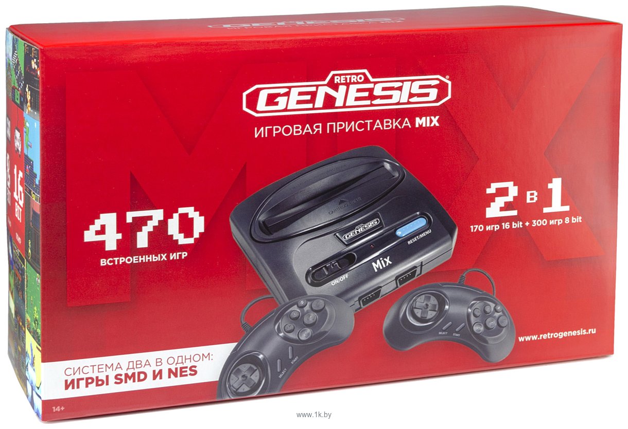 Фотографии Retro Genesis Mix 8+16 Bit (2 геймпада, 470 игр)