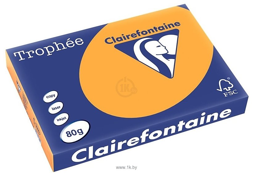 Фотографии Clairefontaine Trophee интенсив A4 80г/кв.м 500 л (ярко-оранжевый)