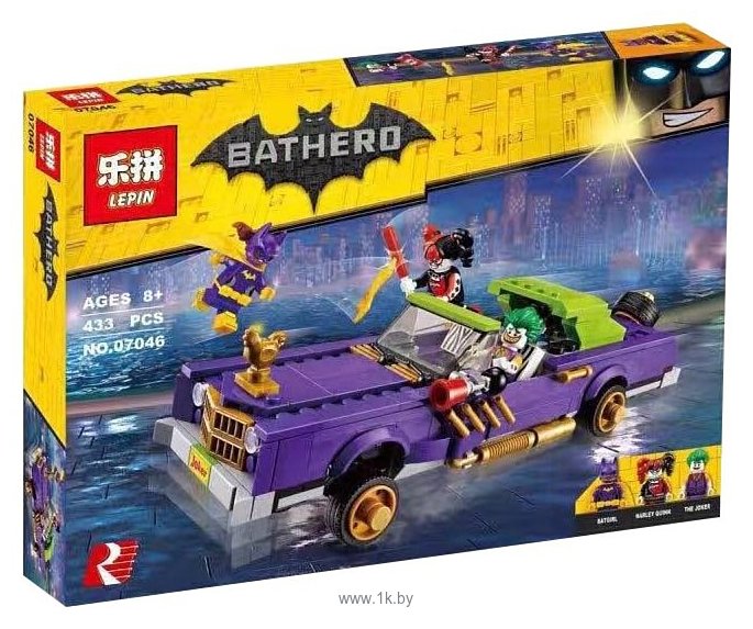 Фотографии Lepin Bathero 07046 Лоурайдер Джокера аналог Lego 70906