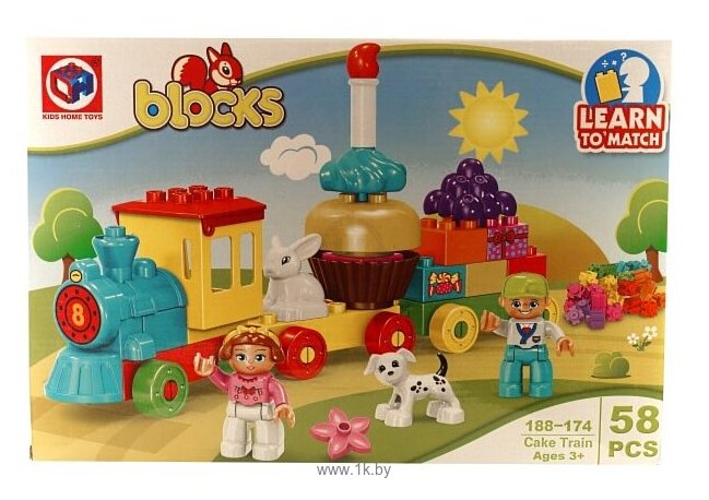 Фотографии Kids home toys Blocks 188-174 Cake Train