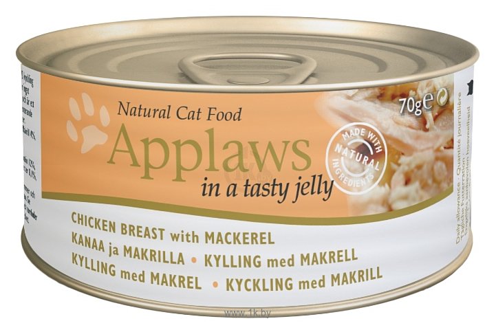 Фотографии Applaws Cat Chicken Breast with Mackerel in a tasty jelly (0.07 кг) 24 шт.