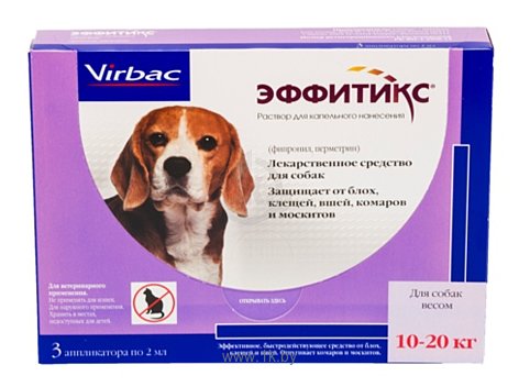 Фотографии Virbac Эффитикс капли для собак 10-20 кг
