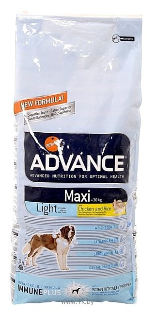 Фотографии Advance (15 кг) Maxi Light Adult курица и рис