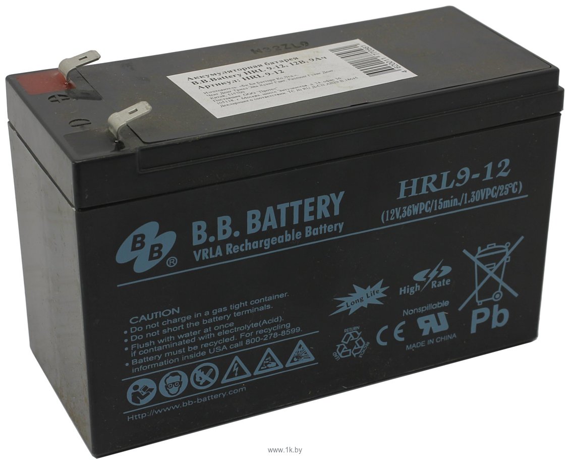 Фотографии B.B. Battery HRL9-12