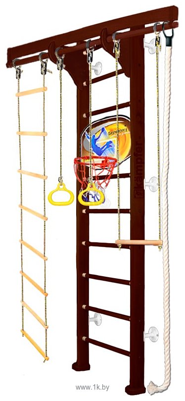 Фотографии Kampfer Wooden Ladder Wall Basketball Shield (стандарт, шоколадн./белый)