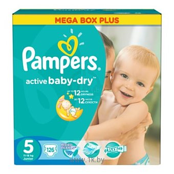 Фотографии Pampers Active Baby-Dry 5 Junior (126 шт.)