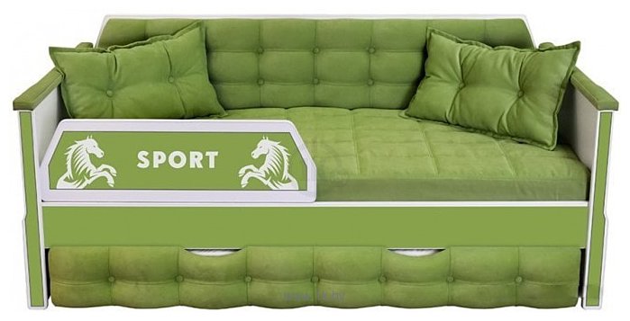 Фотографии Настоящая мебель Спорт 80x170 с дополнительным спальным местом (вельвет)