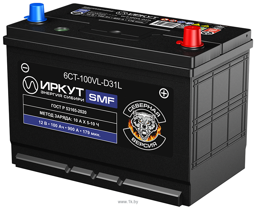 Фотографии Иркут 6CT-100VL-D31L (100Ah)