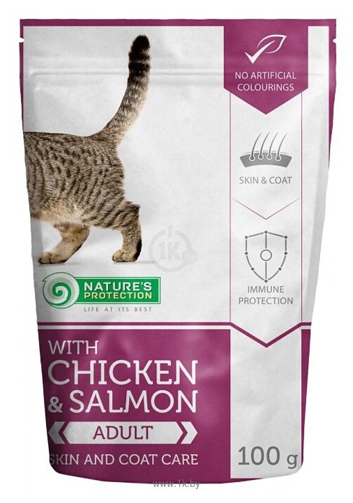 Фотографии Nature's Protection (0.1 кг) 1 шт. Skin and Coat Care with Chicken & Salmon