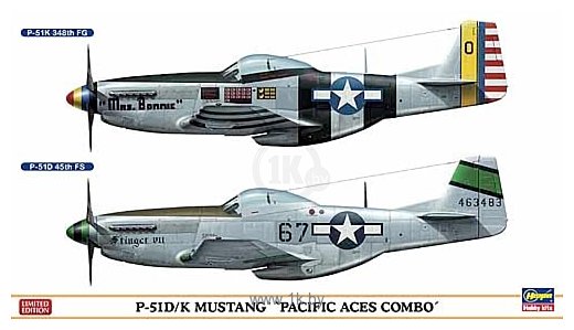 Фотографии Hasegawa Истребитель P51 D/K Mustang Pacific Aces (2 kits)