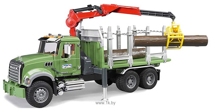 Фотографии Bruder MACK Granite Timber truck with 3 trunks 02824