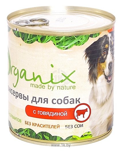 Фотографии ORGANIX Консервы для собак c говядиной (0.75 кг) 1 шт.