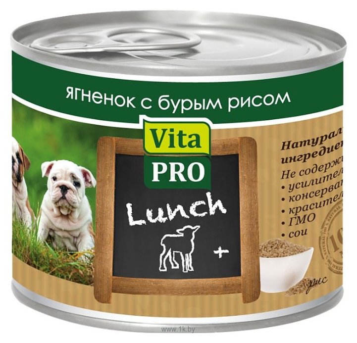Фотографии Vita PRO Мясные рецепты Lunch для щенков, ягненок с бурым рисом (0.2 кг) 6 шт.