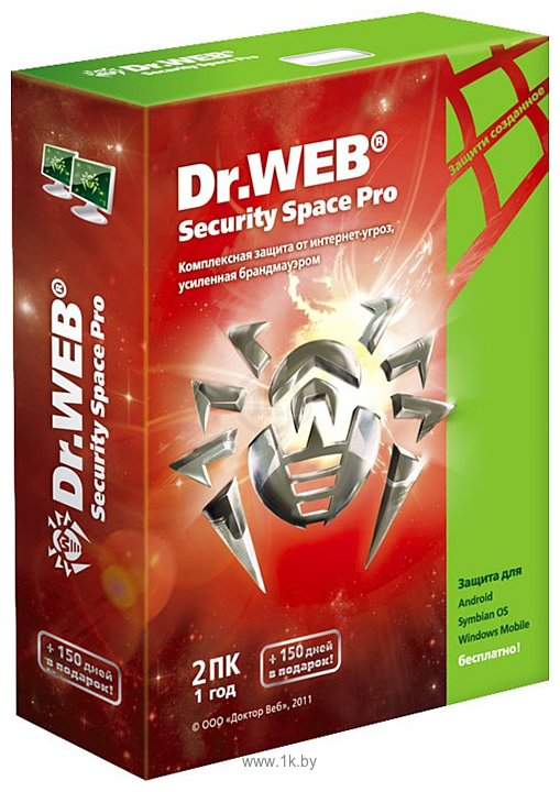 Фотографии Dr.Web Security Space Pro (1 ПК, 1 год, продление) BFW-W12-0001-2