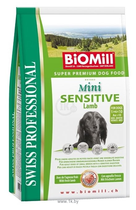 Фотографии Biomill (12 кг) Swiss Professional Mini Sensitive Lamb
