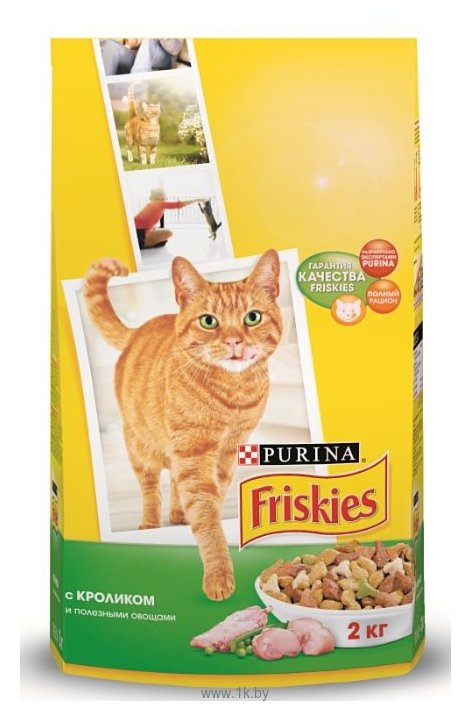 Фотографии Friskies Для взрослых кошек с кроликом и полезными овощами (2 кг)
