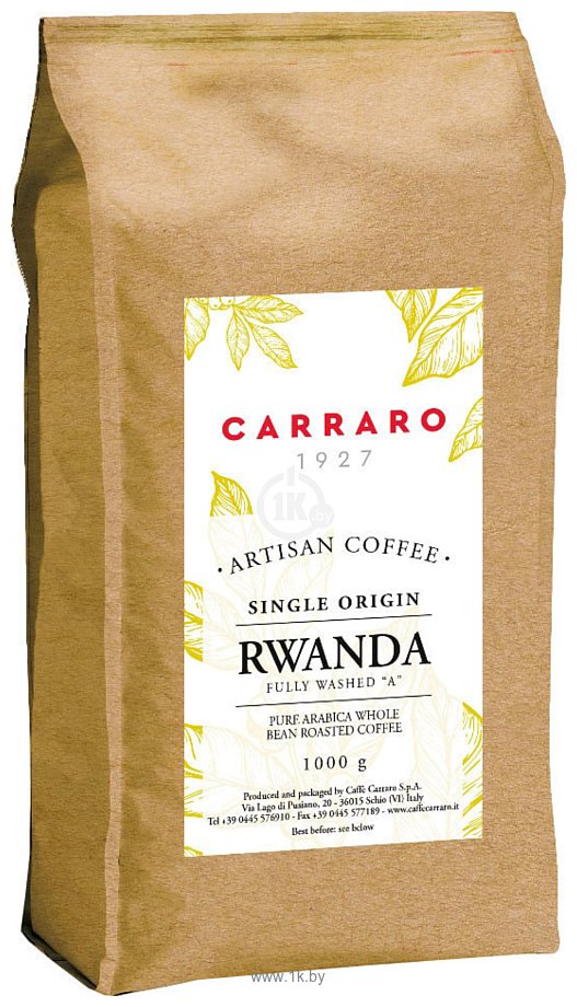 Фотографии Carraro Rwanda в зернах 1000 г