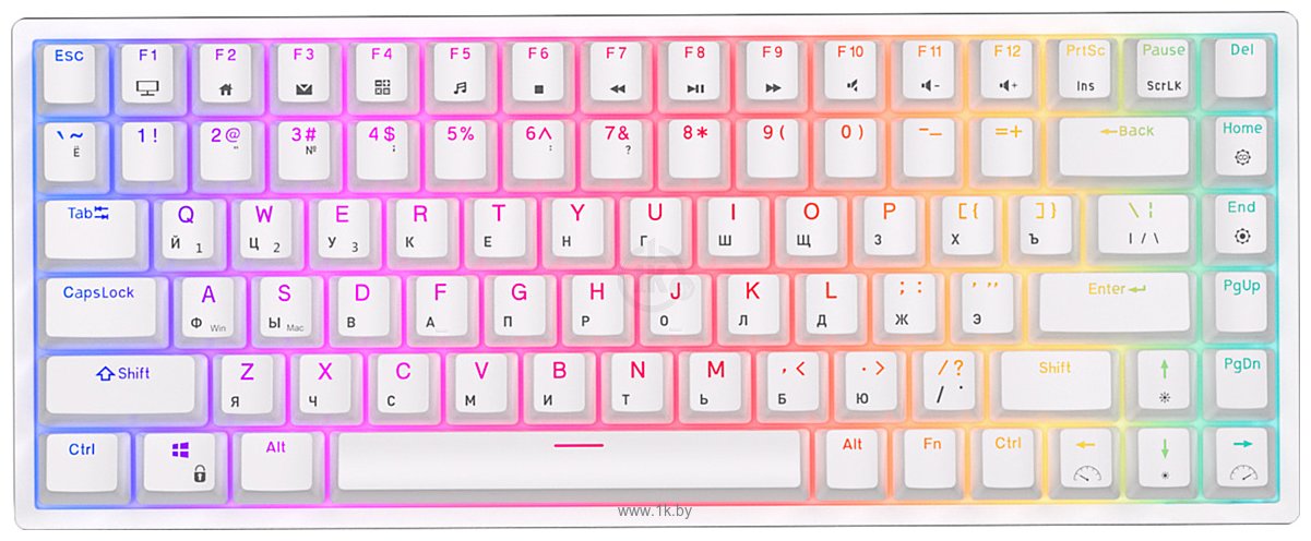 Фотографии Royal Kludge RK84 RGB white, RK Brown