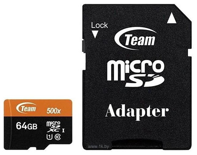 Фотографии Team microSDXC 64GB TUSDX64GUHS03 (с адаптером)