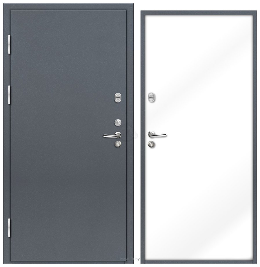 Фотографии NORD DOORS Норд 70 НР-11Н21Г7016-Л (левый, антрацитово-серый/белый)