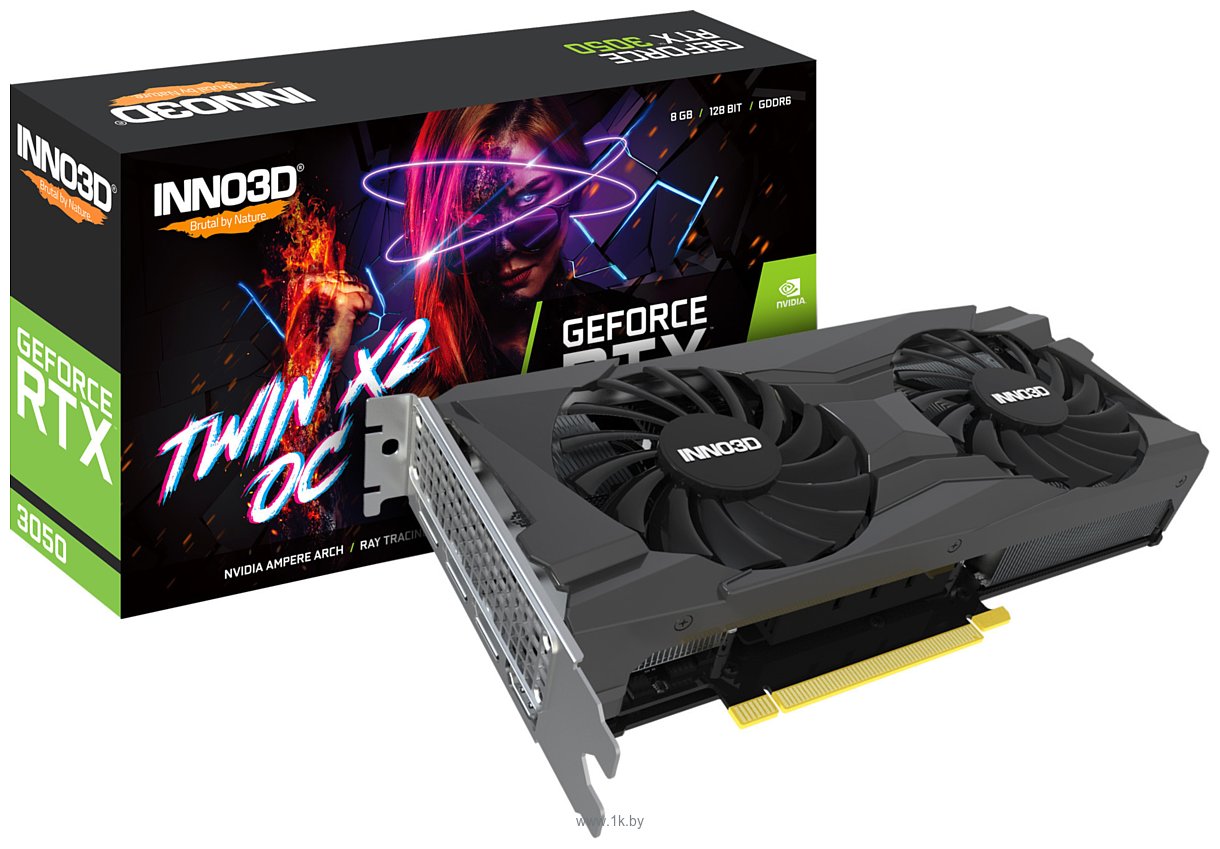 Фотографии INNO3D GeForce RTX 3050 Twin X2 OC (N30502-08D6X-1711VA41)