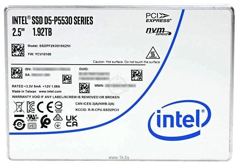 Фотографии Intel D5-P5530 1.92TB SSDPF2KX019XZN1