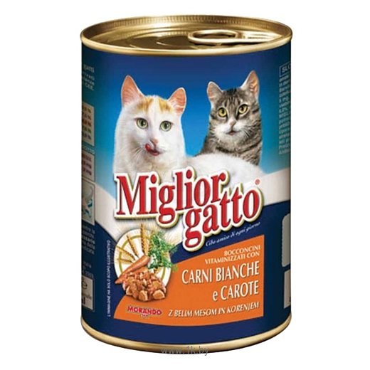 Фотографии Miglior (0.405 кг) 1 шт. Gatto Classic Line Chunks Poultry and Carrots