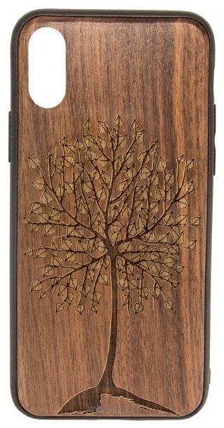 Фотографии Case Wood для Apple iPhone X (грецкий орех, ваза)