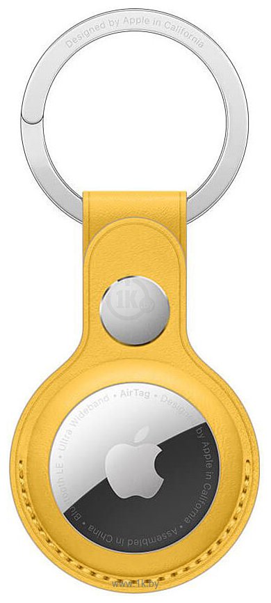 Фотографии Apple кожаный для AirTag с кольцом для ключей (ярко-желтый) MM063