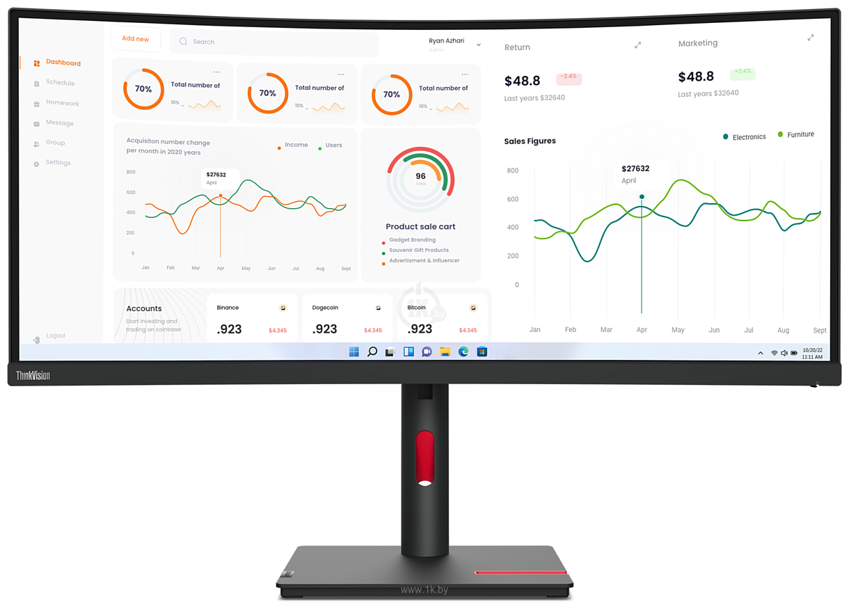 Фотографии Lenovo ThinkVision T34w-30 63D4GAT1EU