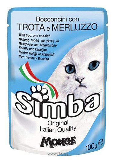 Фотографии Simba Пауч для кошек Форель с треской (0.1 кг) 1 шт.
