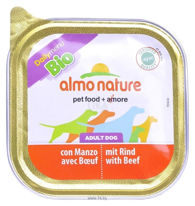 Фотографии Almo Nature DailyMenu Bio Pate Adult Dog Beef (0.1 кг) 32 шт.